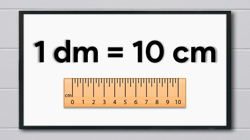 1 dm bằng bao nhiêu cm, m, mm, km, inch, pixel? Đổi 1 dm = cm