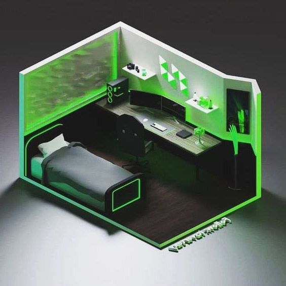 phòng ngủ chơi game cho game thủ