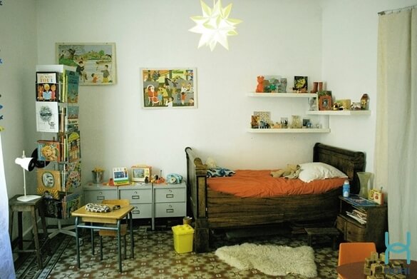 mẫu phòng ngủ vintage phong cách việt